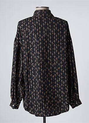 Chemisier imprimé fantaisie manches longues noir MOLLY BRACKEN femme