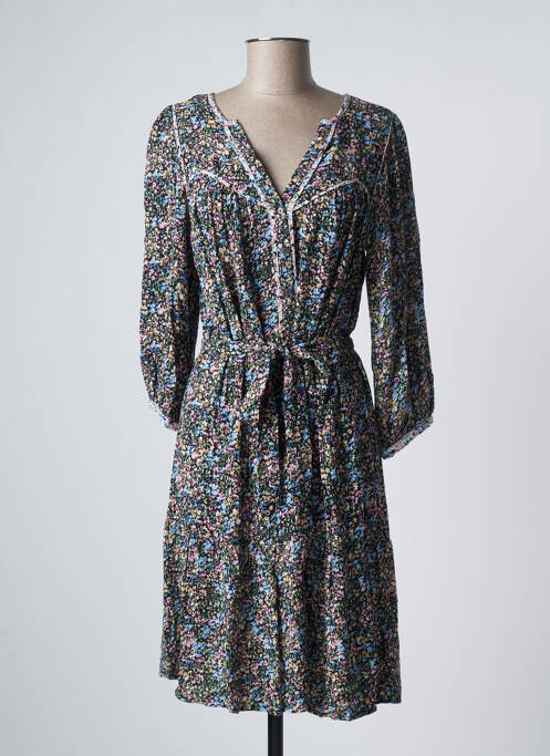 Robe mi-longue coupe fluide manches longues noir GARCIA femme