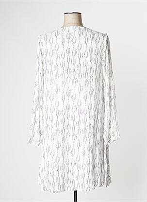 Robe courte manches longues manches longues blanc ÉTYMOLOGIE femme