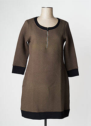 Robe courte manches 3/4 manches 3/4 vert MADO ET LES AUTRES femme