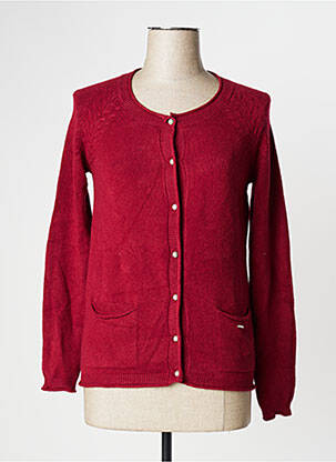 Gilet manches longues stretch rouge MD'M femme
