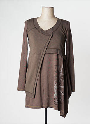 Robe courte manches longues manches longues marron MADO ET LES AUTRES femme