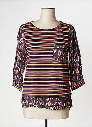 T-shirt manches 3/4 manches 3/4 marron MADO ET LES AUTRES femme