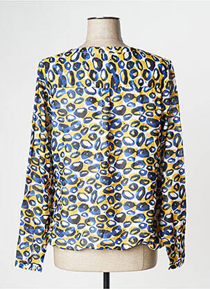 Blouse légère et transparente manches longues jaune MD'M femme