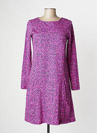 Robe mi-longue manches longues manches longues violet LILY & ME femme