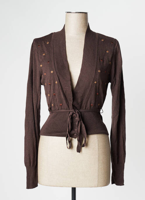 Gilet manches longues stretch marron MADO ET LES AUTRES femme