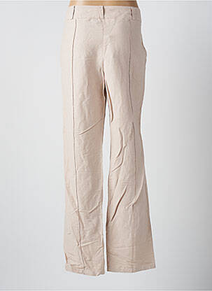 Pantalon droit tissage popeline taille normale beige MADO ET LES AUTRES femme