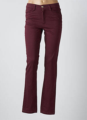 Pantalon slim tissage popeline taille normale rouge WALTRON femme