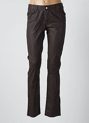 Pantalon slim tissage enduit taille normale marron MADO ET LES AUTRES femme