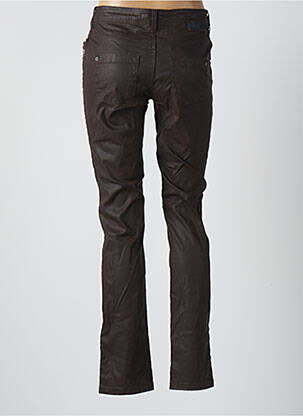 Pantalon slim tissage enduit taille normale marron MADO ET LES AUTRES femme