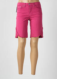 Bermuda tissage popeline taille normale rose WALTRON femme