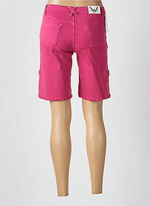 Bermuda tissage popeline taille normale rose WALTRON femme