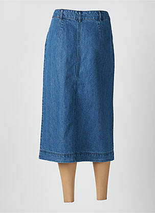 Jupe mi-longue coupe droite bleu ÉTYMOLOGIE femme