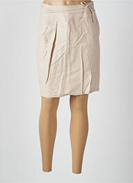 Jupe mi-longue fermeture zip latéral beige MADO ET LES AUTRES femme
