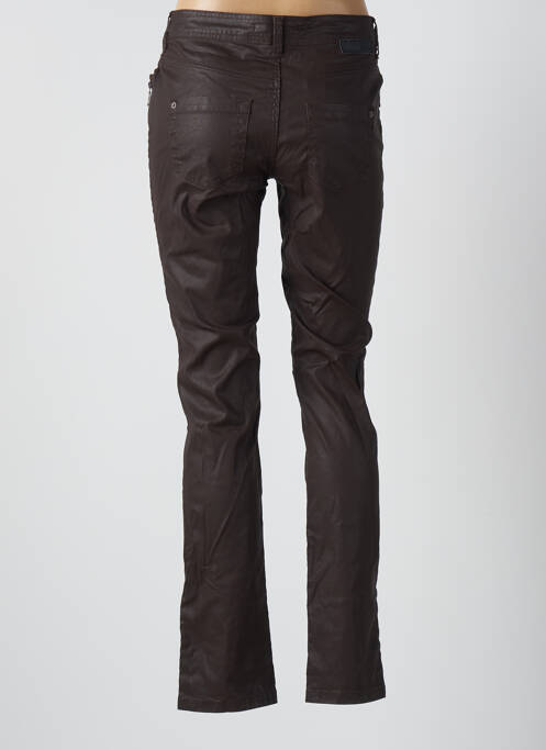 Pantalon slim tissage enduit taille normale marron MADO ET LES AUTRES femme