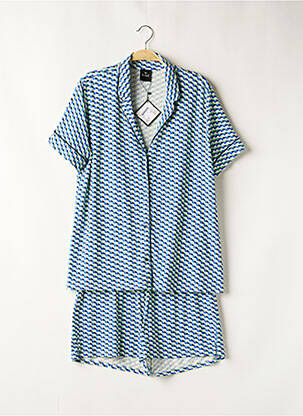 Pyjashort bleu LE CHAT pour femme