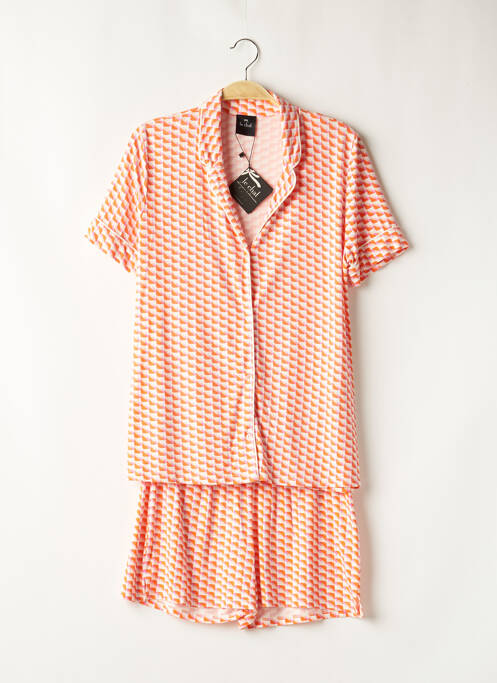 Pyjashort orange LE CHAT pour femme