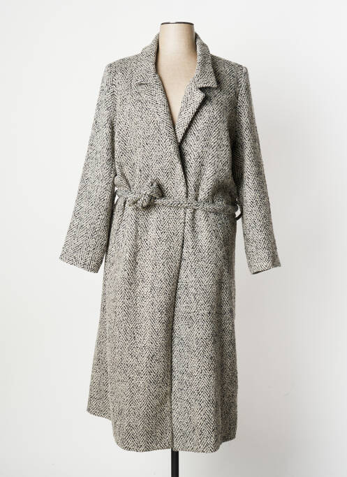 Manteau long gris LEMON MINT pour femme