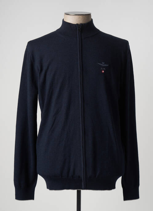 Gilet manches longues bleu AERONAUTICA pour homme