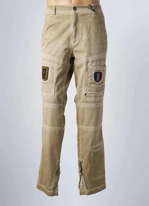 Pantalon cargo beige AERONAUTICA pour homme