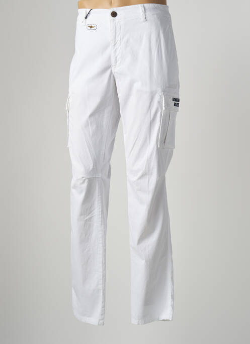 Pantalon cargo blanc AERONAUTICA pour homme
