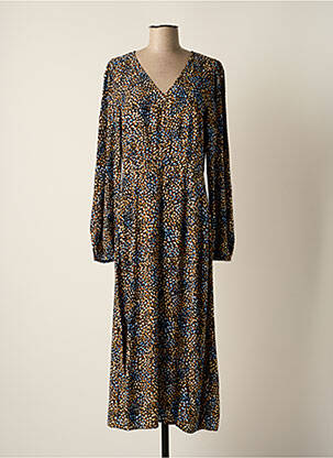 Robe longue manches longues manches longues marron B.YOUNG femme