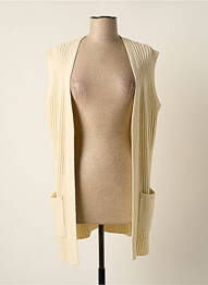 Gilet sans manche poches beige MCM femme