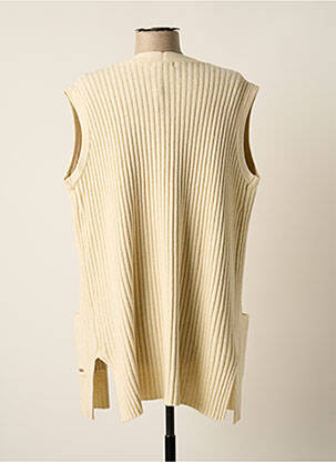 Gilet sans manche coupe droite beige MCM femme