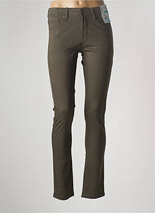 Pantalon droit stretch taille normale vert S.QUISE femme