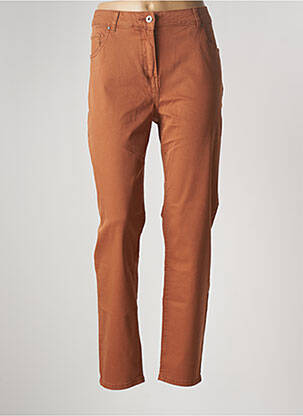 Pantalon droit marron COPENHAGEN pour femme