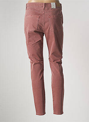 Pantalon slim tissage popeline taille normale marron KANOPE femme