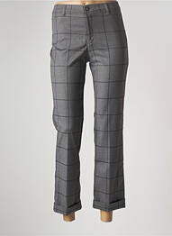 Pantalon 7/8 fermeture zippée sous rabat boutonné taille normale gris WALTRON femme