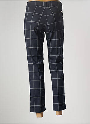Pantalon 7/8 fermeture zippée sous rabat boutonné taille normale bleu WALTRON femme
