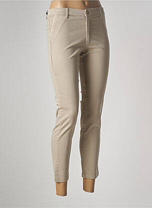 Pantalon 7/8 stretch taille normale marron WALTRON femme