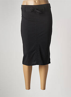 Jupe mi-longue stretch noir FILLE A SUIVRE femme