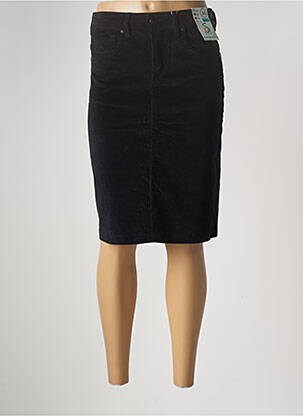 Jupe mi-longue stretch noir S.QUISE femme