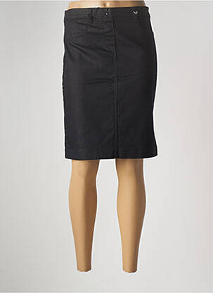 Jupe mi-longue coupe droite noir EAST DRIVE femme