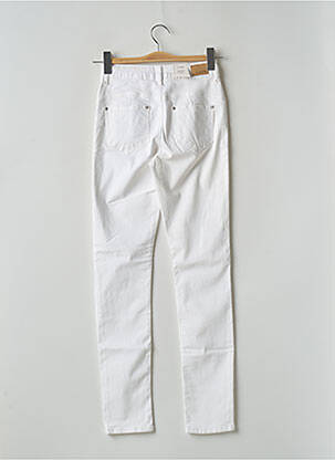 Pantalon slim tissage popeline taille normale blanc KANOPE femme