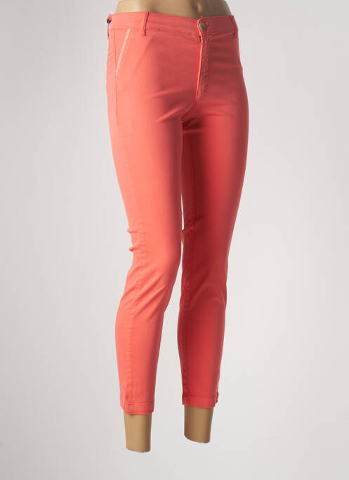 Pantalon 7/8 stretch taille normale orange WALTRON femme