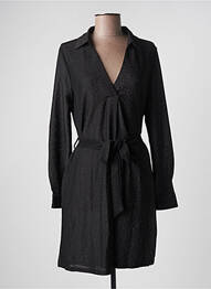 Robe courte manches longues manches longues noir KILKY femme