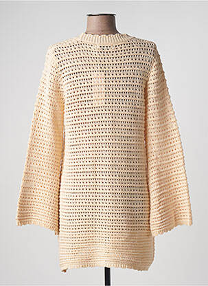 Gilet manches longues stretch beige FEELHOO femme