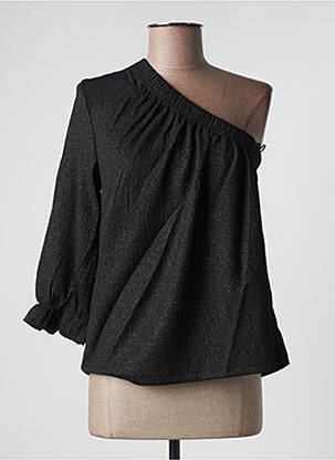 Top coupe fluide manches 3/4 noir ATELIER EVÈNE femme