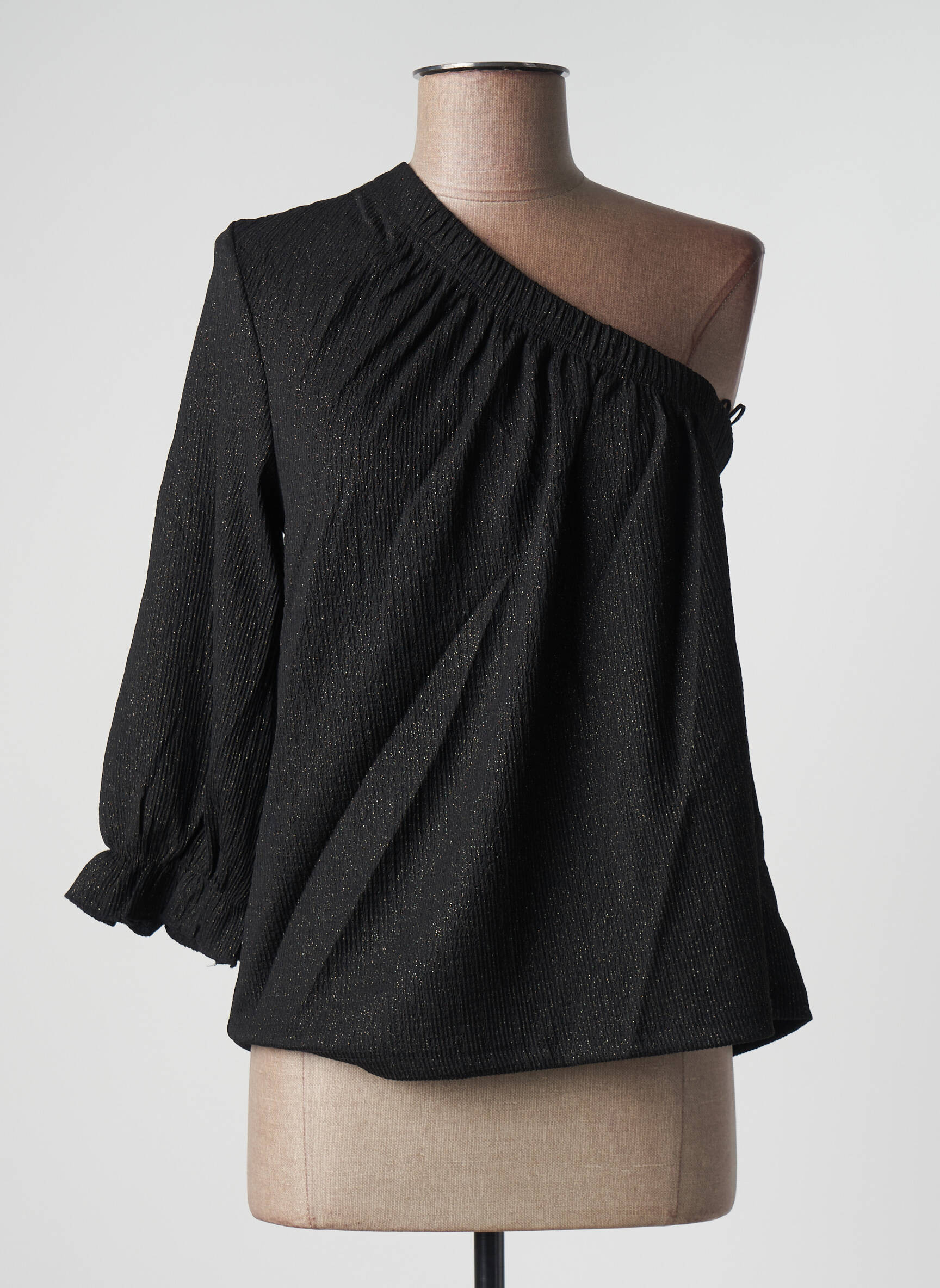 Top coupe fluide manches 3/4 noir ATELIER EVÈNE femme