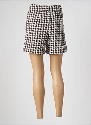 Short fermeture zippée sous rabat boutonné taille normale marron VERO MODA femme