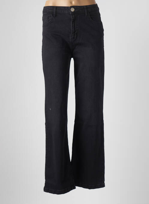 Jeans coupe large stretch taille basse noir GRACE & MILA femme