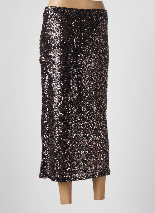 Jupe mi-longue noir ANDROMEDE pour femme