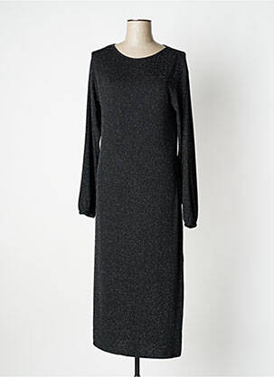 Robe longue manches longues manches longues noir TIFFOSI femme