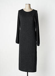 Robe longue manches longues manches longues noir TIFFOSI femme
