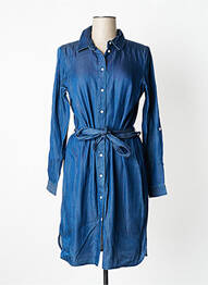 Robe mi-longue manches longues manches longues bleu VILA femme