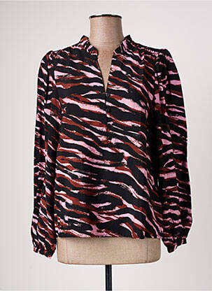 Blouse poignets boutonnés avec fente manches longues rose B.YOUNG femme